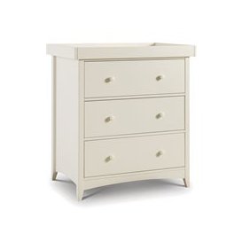 Julian Bowen Cameo Changing Unit with 3 Drawers in Stone White