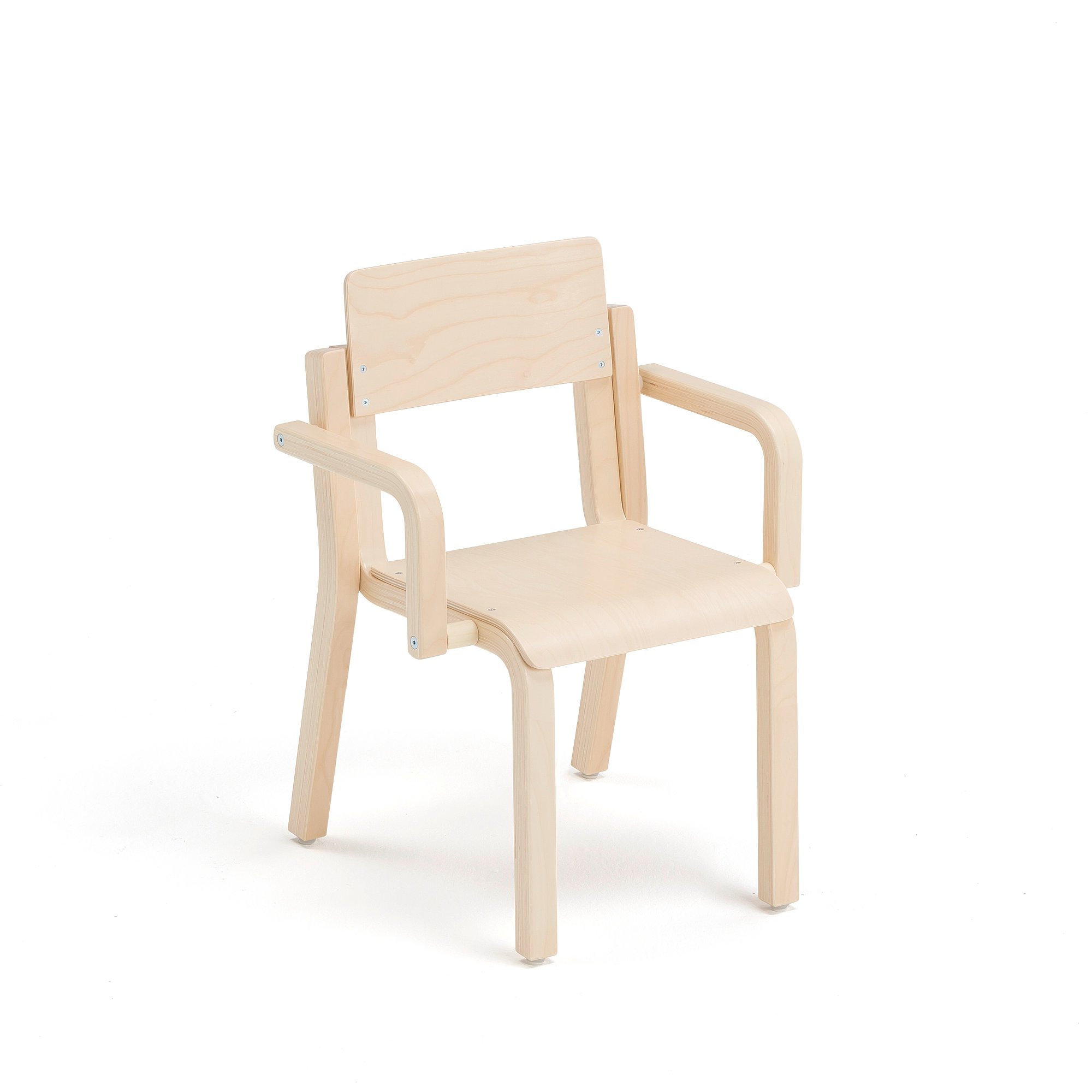 Children's chair DANTE with armrests, H 350 mm, birch, birch laminate