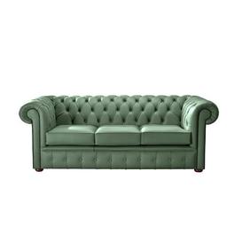 image-Kissonerga Genuine Leather 3 Seater Chesterfield Sofa
