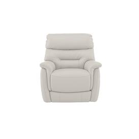 Chicago BV Leather Power Recliner Armchair - Frost