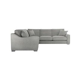 The Lounge Co. - Isobel Large Fabric Corner Fibre Fill Sofa with Chrome Feet - Chinchilla Paw