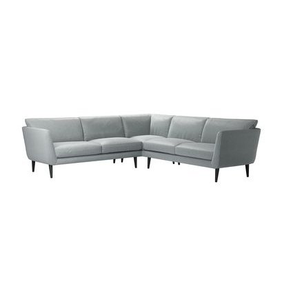 Holly Medium Corner Sofa in Cirrus Smart Slubby Cotton - sofa.com
