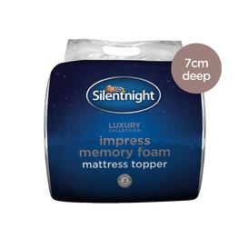 image-Silentnight Impress Memory Foam Mattress Topper - 7cm