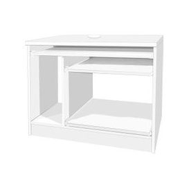 Small Office Computer Workstation (White)