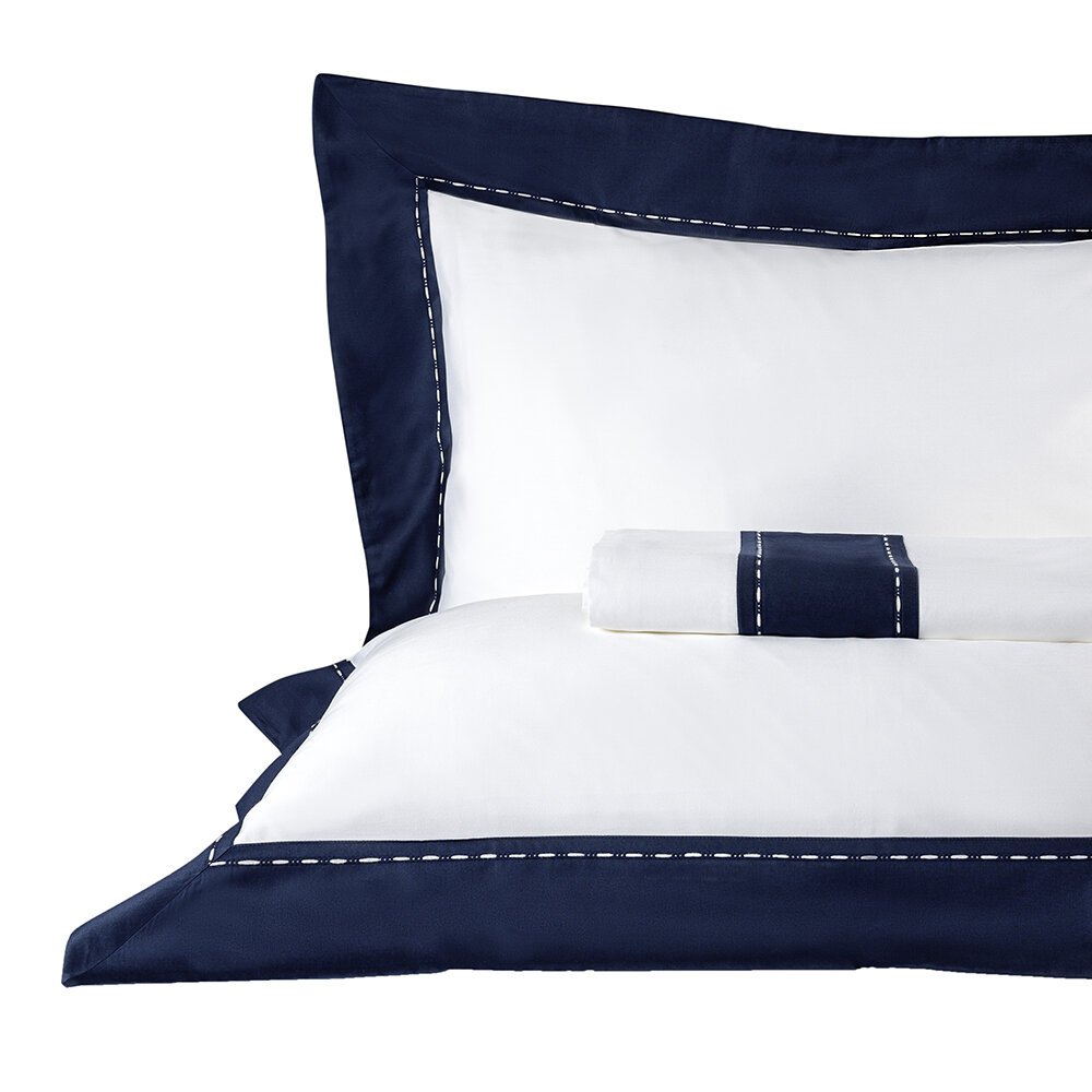 Rivolta Carmignani - Ecurie D'angers Oxford Pillowcase - Set of 2 - White/Navy