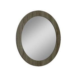 Lutyen Slate Grey High Gloss Oval Mirror
