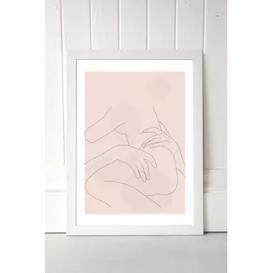 image-Flower Love Child The Lovers Wall Art Print - White 2 at Urban Outfitters
