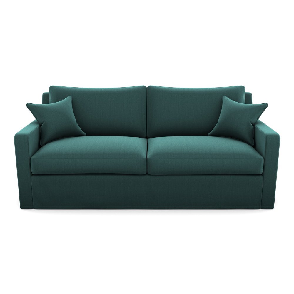 Stopham Sofabed 3 Seater Sofabed in House Velvet- Peacock