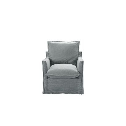 Isaac Armchair in Cirrus Smart Slubby Cotton - sofa.com
