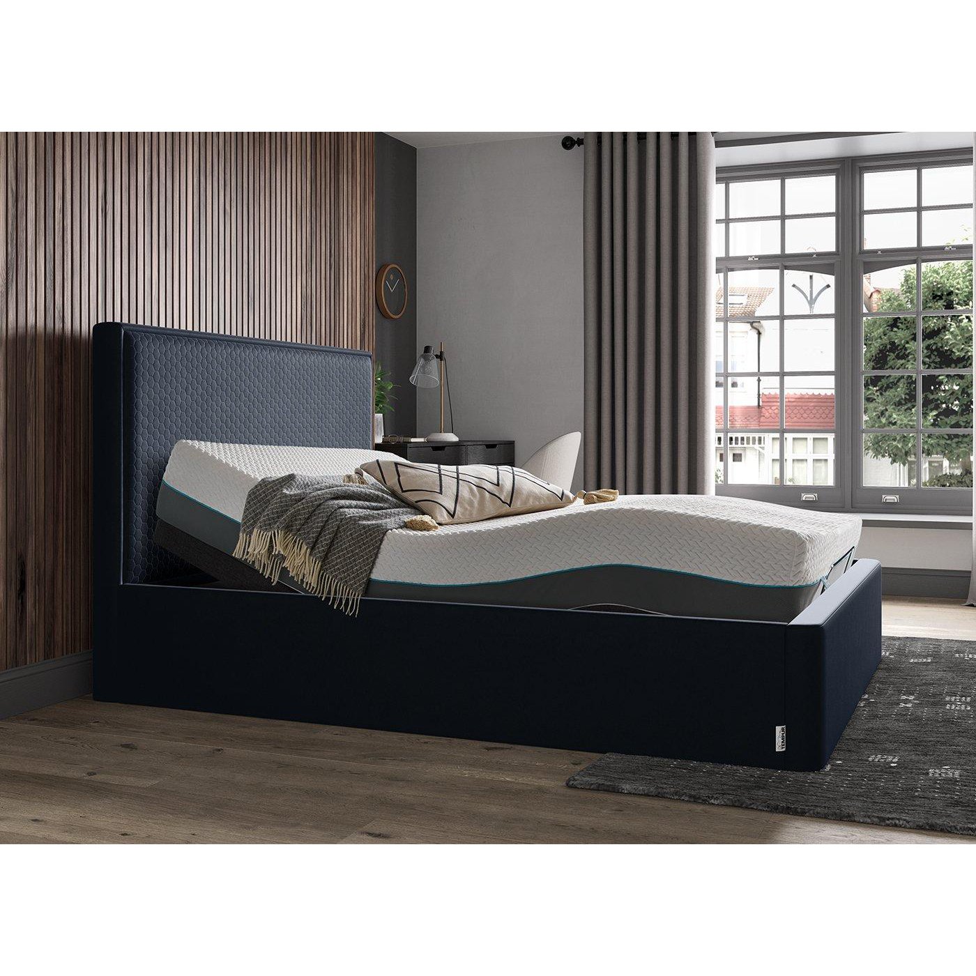 TEMPUR Reign Sleepmotion Adjustable Bed Frame - 4'6 Double - Blue