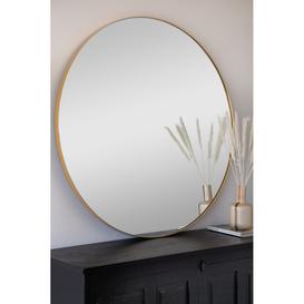 Round Gold Framed Wall Mirror - XL