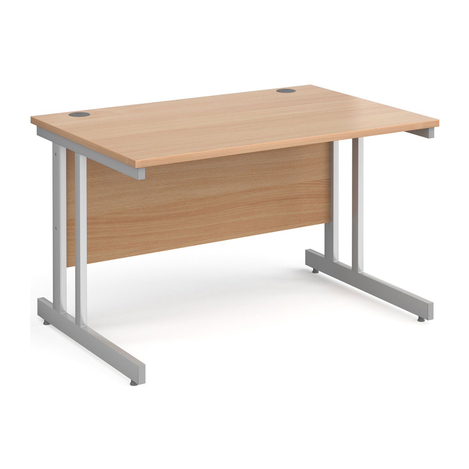 All Beech Double C-Leg Rectangular Desk , 120wx80dx73h (cm)