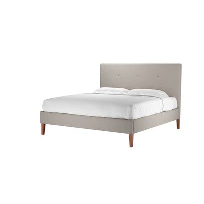 Avery 130cm Super King Bed in Stone Brushed Linen Cotton - sofa.com