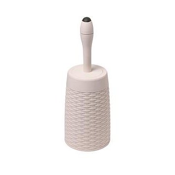 Addis Faux Rattan Toilet Brush And Holder