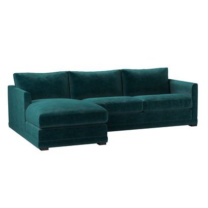 Aissa Medium LHF Chaise Storage Sofa in Jade Smart Velvet - sofa.com