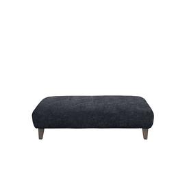 Boutique Splendour Fabric Bench Stool - Meridian Navy with Grey Feet