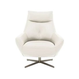 Galaxy Swivel Chair - White- World of Leather