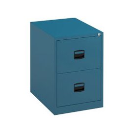 Bisley Economy Filing Cabinet (Central Handle), Blue