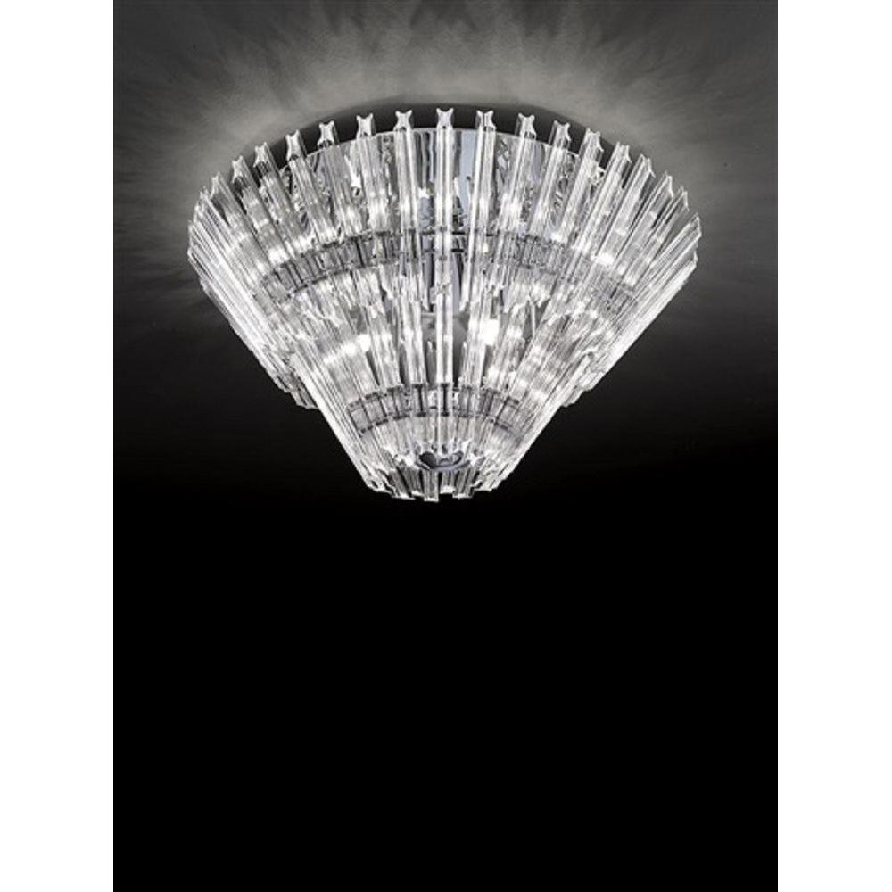 F2231/12 Modern 12 Light Flush Crystal Ceiling Light