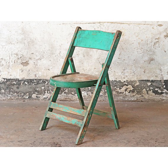 Blue Vintage Wooden Chair Green