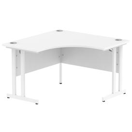 Vitali C-Leg Corner Desk (White Legs), White