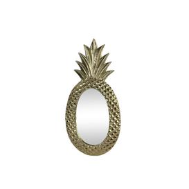 Raynaud Oval Metal Wall Mounted Accent Mirror in Gold