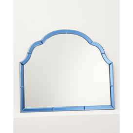 Aurora Blue Glass Curve Wall Mirror
