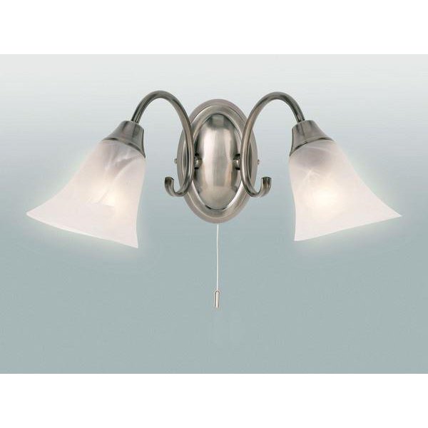 Endon 144-2AS 2 Light Wall Light In Antique Silver