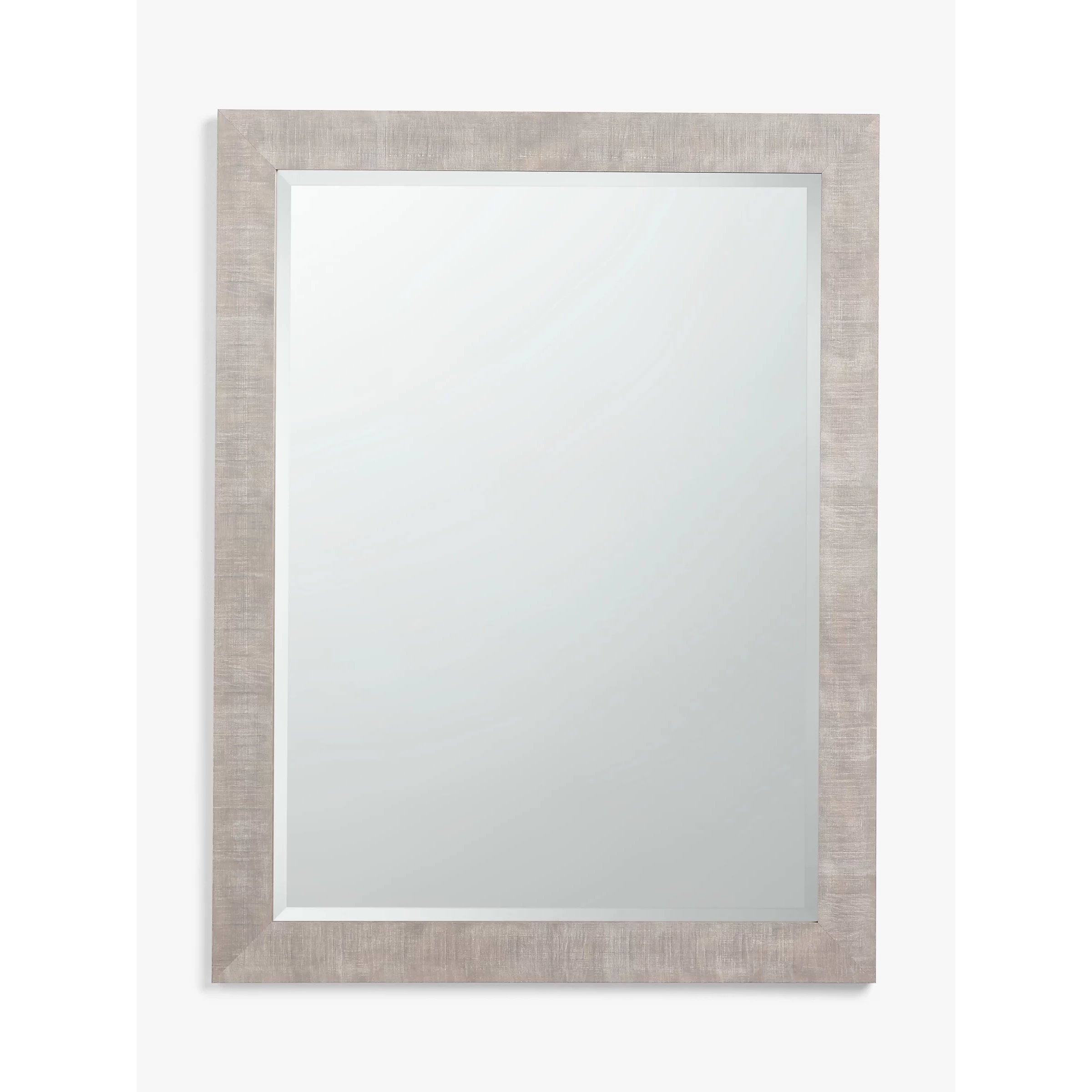 John Lewis & Partners Mason Rectangular Textured Wood Frame Wall Mirror