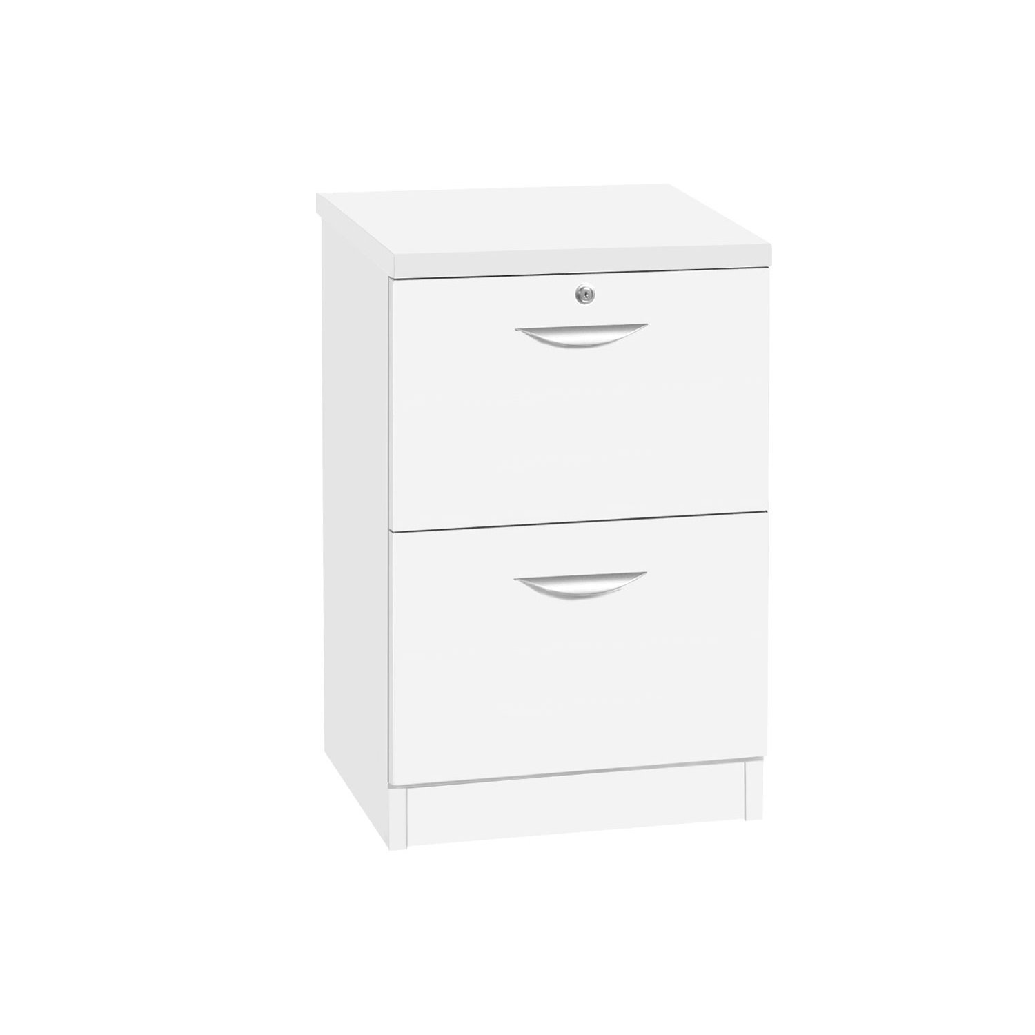 Small Office 2 Drawer Filing Cabinet, White