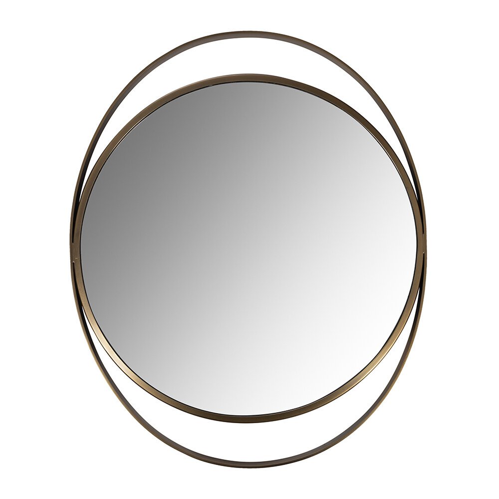 Luxe - Oval Double Frame Mirror - Brass