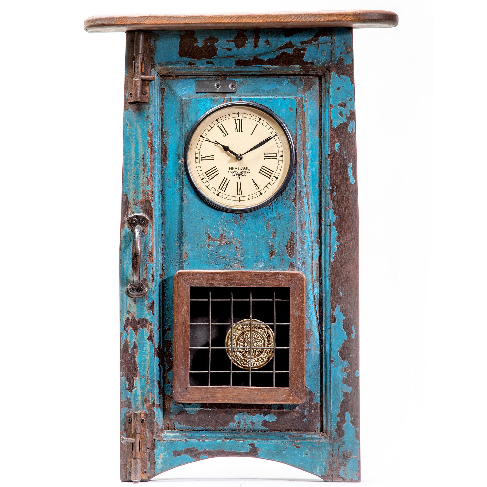 Upcycled Old Window Pendulum Wall Clock