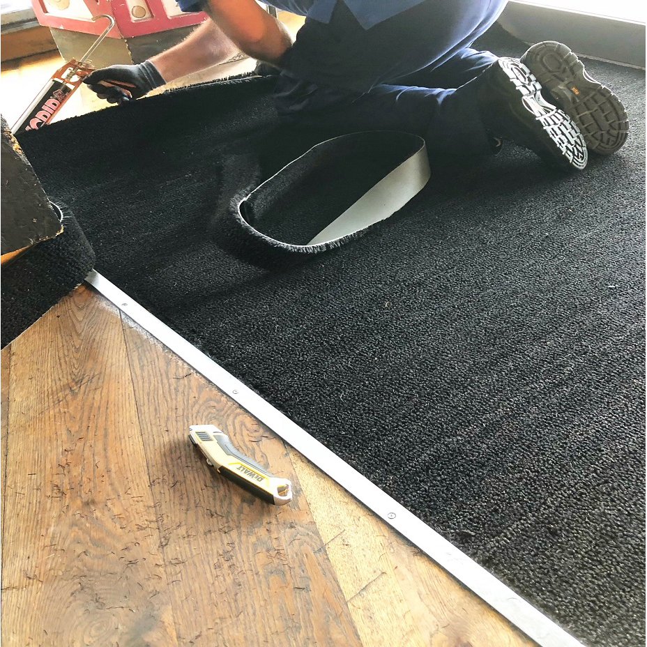 Thick Tough Durable Grey Coir Matting Cut to Measure by Kukoon