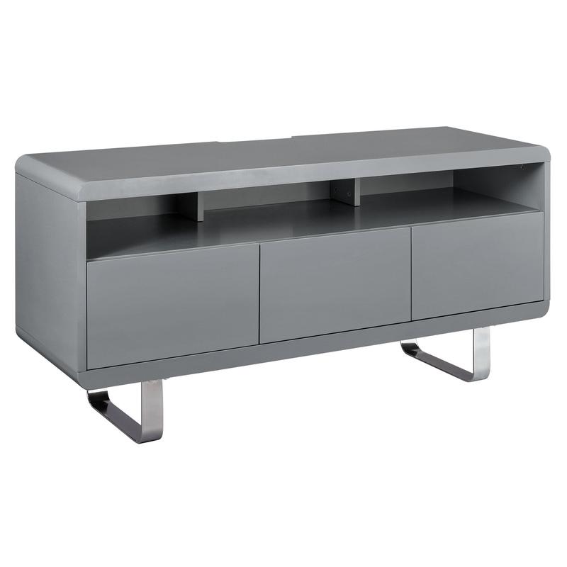 Habitat Sleigh TV Unit Gloss Grey by Argos