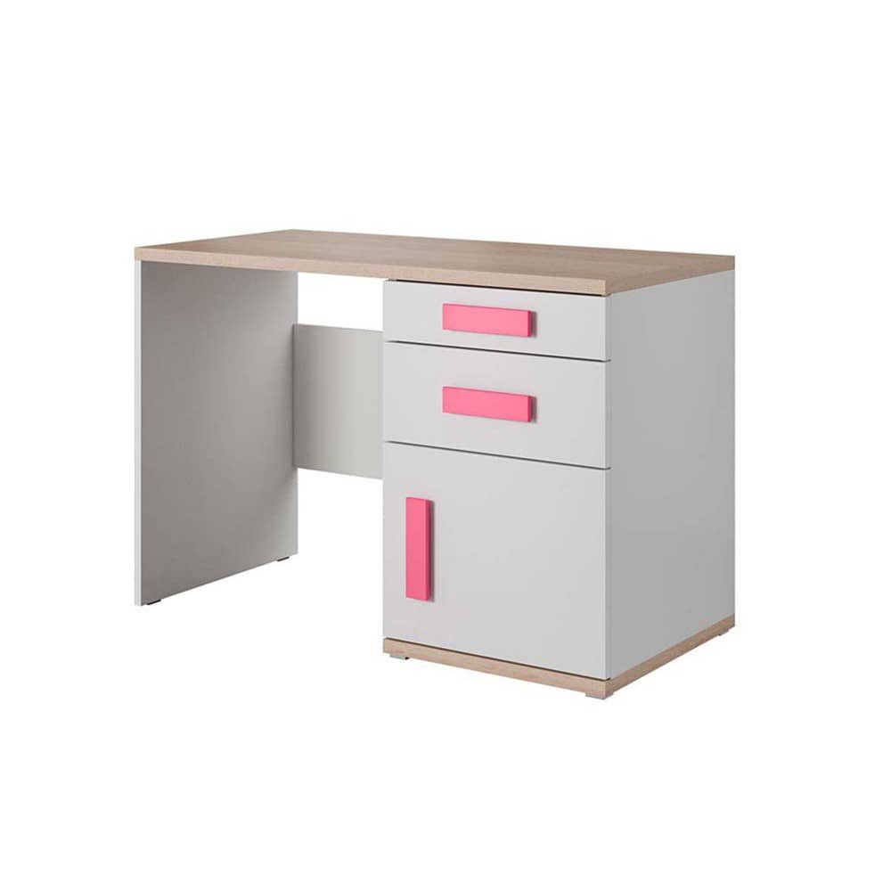 Uno UN-08 Computer Desk - White Matt 110cm Pink