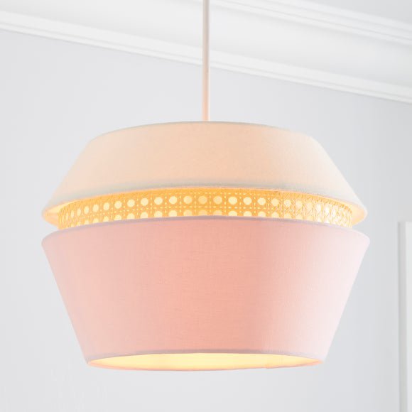 Amira Cane Easy Fit Pendant Shade Pink 