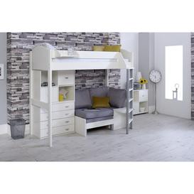 image-Noah High Sleeper with Chair bed, Chest and Cube Storage Unit