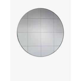 image-Boxley Round Metal Frame Mirror, 100cm, Silver