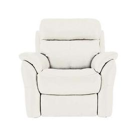 Relax Station Revive BV Leather Manual Recliner Armchair - BV Star White