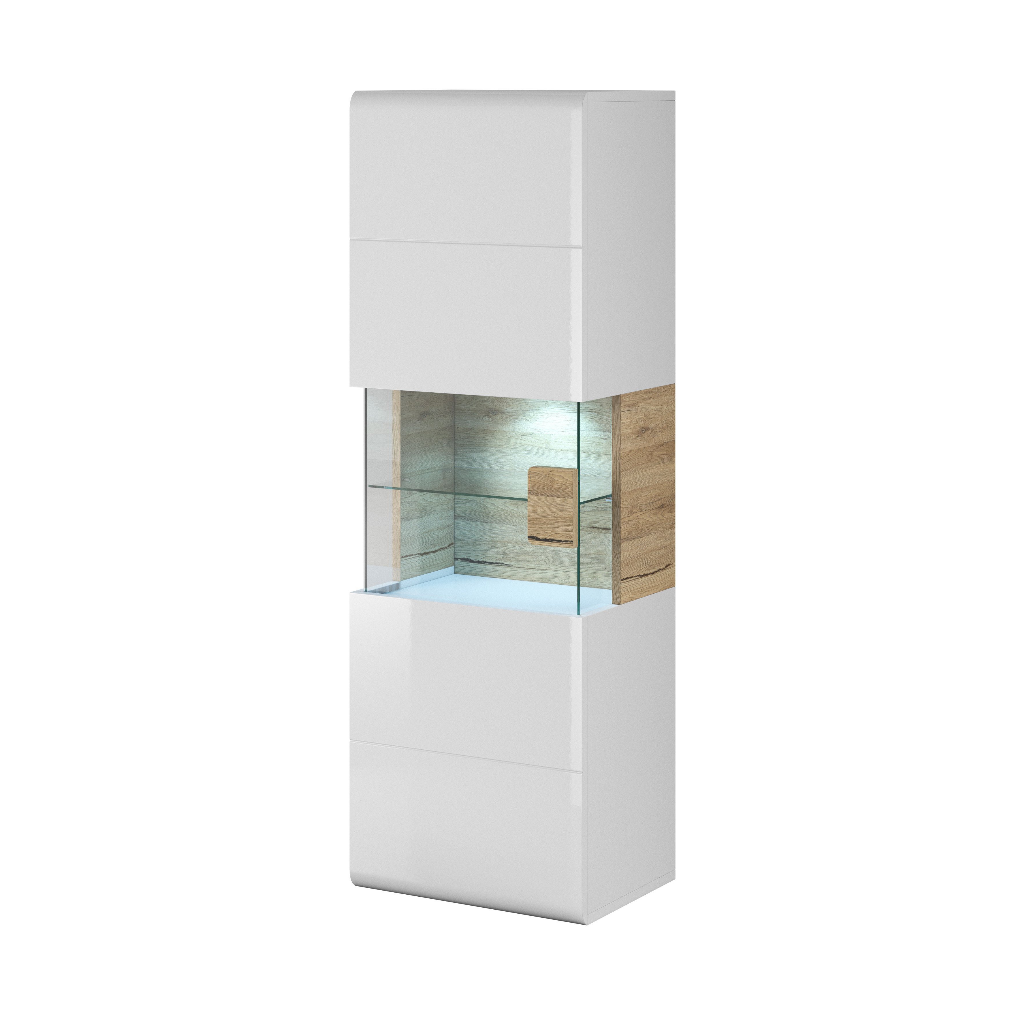Toledo 07 Wall Hung Cabinet - White Gloss 53cm