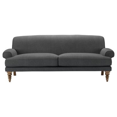 Saturday 3 Seat Sofa in Charcoal Brushed Linen Cotton - sofa.com