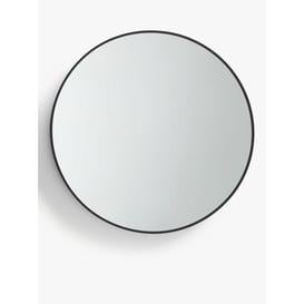 image-ANYDAY John Lewis & Partners Thin Aluminium Frame Round Wall Mirror, 65cm, Black