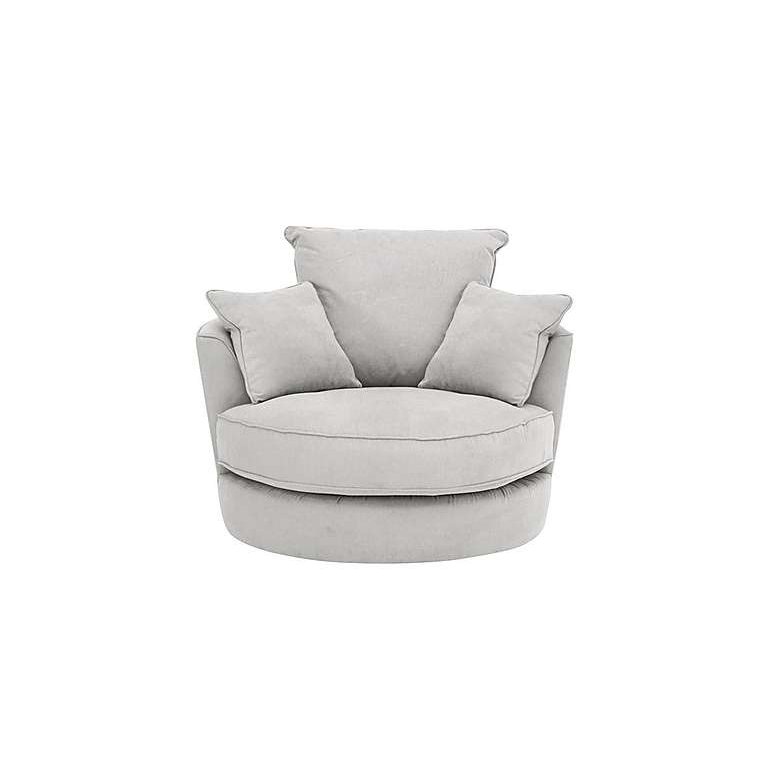 Legend Fabric Swivel Chair - Kingston Silver