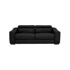 Elixir 3 Seater BV Leather Sofa - Classic Black