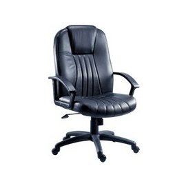 Metro Leather Faced Executive Chair, Black