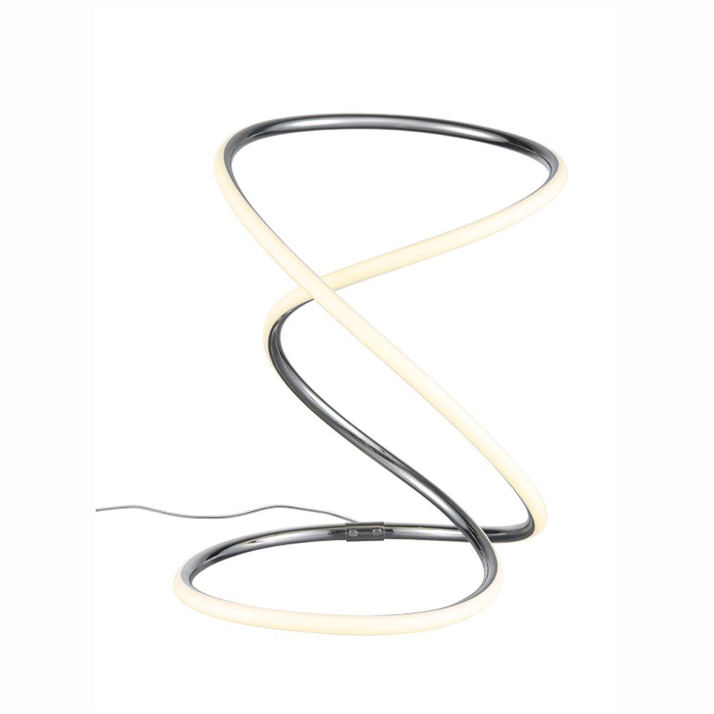 Infinity Twisted Chrome LED Table Lamp