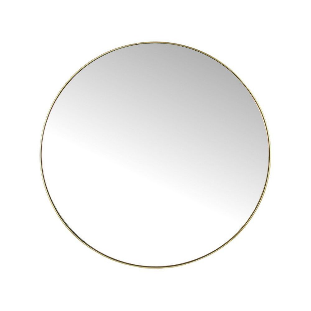 Canda Round Mirror with Gold Metal Frame - Medium