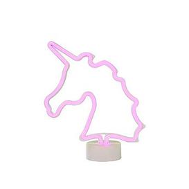 Glow Neon Unicorn Table Lamp, Pink