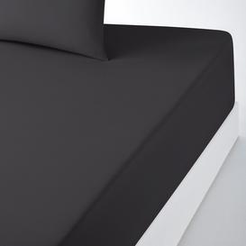 image-Scenario Plain Polycotton Fitted Sheet for Thick Mattresses
