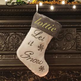image-Let It Snow Personalised Christmas Stocking